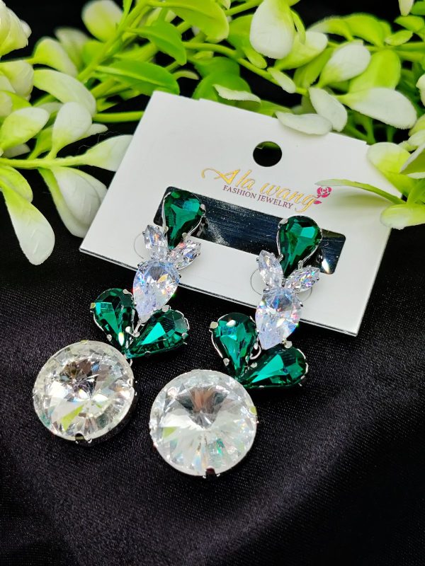 Imported Elegant Crystal Garden Drop Earrings | Artificial Jewellery For Girls & Women | Girls & Women Fashion