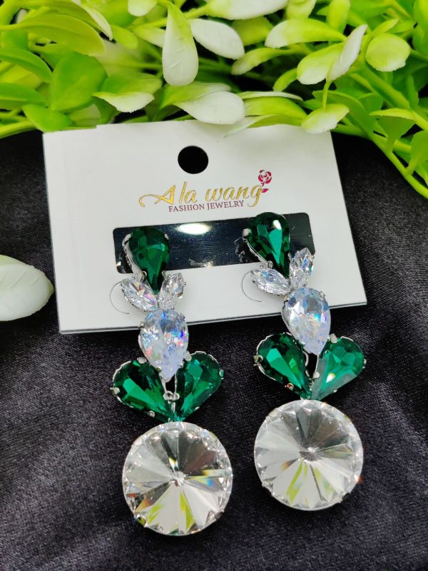 Imported Elegant Crystal Garden Drop Earrings | Artificial Jewellery For Girls & Women | Girls & Women Fashion