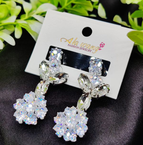 Imported Radiant Floral Elegance Drop Earrings – Dazzle With Every Step! ✨ | Artificial Earrings | Artificial Jewellery