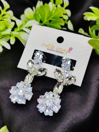 Imported Radiant Floral Elegance Drop Earrings – Dazzle With Every Step! ✨ | Artificial Earrings | Artificial Jewellery